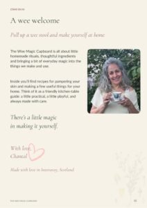 Welcome page from The Natural Living Recipe Book